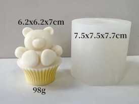 Molde siliconaosito dentro de una cupcake